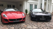 Choáng ngợp trước bộ đôi Ferrari 599 GTO và Mercedes-AMG GT R Roadster của đại gia Singapore
