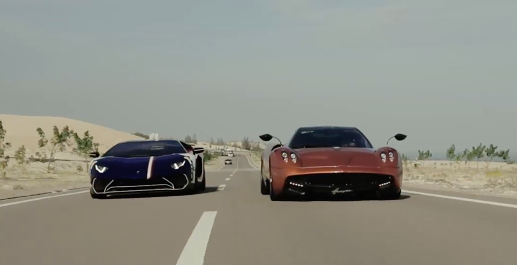 Xem màn so găng đầy kịch tính giữa Pagani Huayra và Lamborghini Aventador  SV độc nhất Việt Nam