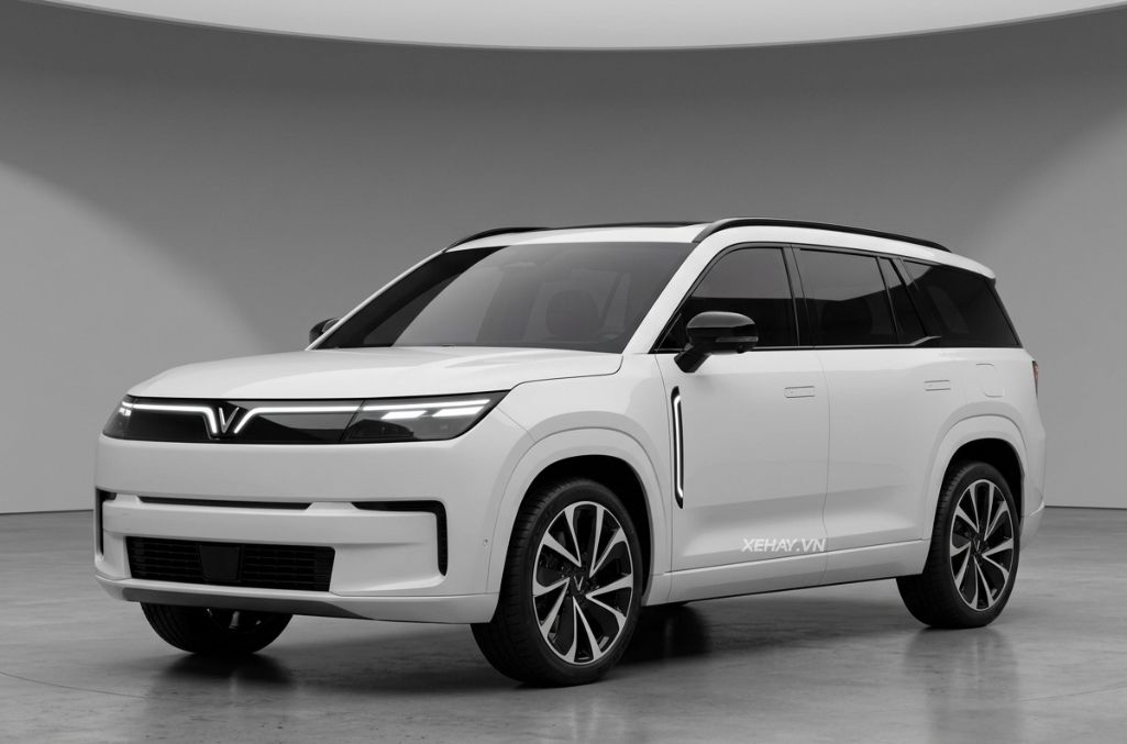 Mẫu SUV cỡ lớn xuất hiện tại nhà máy VinFast là xe mới hay là VF 9 thế hệ mới? Xehay SUV%20VF%209 210526 1
