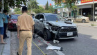 Quảng Ninh: Toyota Corolla Cross va chạm xe máy tại ngã ba khiến 2 xe hư hại nặng