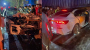 Thái Bình: Xe VinFast lao vào gầm xe container, 2 người tử vong tại chỗ