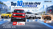 Top 10 ô tô bán chạy tháng 8/2026: VinFast tiếp tục áp đảo, Mitsubishi Triton bất ngờ 