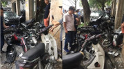 Hà Nội: Honda Civic mất lái, tông đổ hàng loạt xe máy trên đường Trích Sài