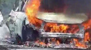 Xe ô tô bốc cháy khi đang chạy, tài xế bị bỏng nặng