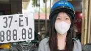 Nghệ An: Nữ sinh viên bấm trúng biển số 