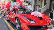 Doanh nhân Hoàng Kim Khánh tặng vợ chiếc Ferrari 488 Pista Spider đầu tiên tại Việt Nam