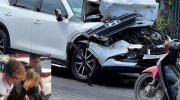 Hải Phòng: Nữ tài xế lái Mazda CX-5 bị thương nặng sau khi va chạm với xe bồn chở xăng