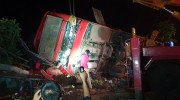Xe khách bị lật ở Đắk Lắk, hơn 10 người thương vong