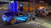 Ferrari 812 Superfast của ngôi sao Hollywood - Michael B. Jordan nát đầu sau vụ tai nạn