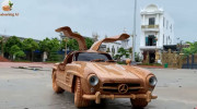 Mercedes-Benz 300 SL Gullwing 1955 trị giá hơn 34 tỷ VNĐ được thợ Việt khắc họa bằng gỗ cực tinh xảo