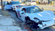 Siêu xe triệu đô Porsche 918 Spyder gặp tai nạn vỡ nát đầu xe