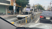 Sài Gòn: Kia Seltos bốc cháy khi đang lưu thông trên đường, kết quả chỉ còn mỗi bộ khung