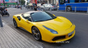 Sài Gòn: Hàng Hiếm Ferrari 488 GTB màu vàng Giallo Modena tái xuất đầu năm