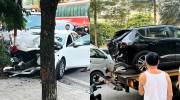 Hà Nội: Ô tô mất kiểm soát gây tai nạn liên hoàn trên đường Nguyễn Khánh Toàn