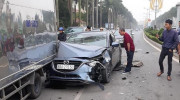 Vĩnh Phúc: Say rượu, tài xế Mazda3 gây tai nạn liên hoàn
