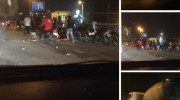 Hà Nội: Xe trộn xi măng nghi nổ lốp, suýt gây tai nạn nghiêm trọng
