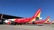 Tàu bay Vietjet Air bị bong tấm ốp cánh trái sau khi hạ cánh ở sân bay Cát Bi