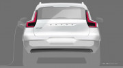 Volvo XC40 phiên bản điện hoá chính thức hé lộ qua bản phác thảo đầu tiên