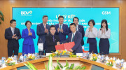 Hãng taxi điện GSM ký kết thỏa thuận hợp tác toàn diện với ngân hàng BIDV – chi nhánh Quang Trung