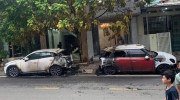 Lào Cai: Để xe trước cửa nhà, 2 xe ô tô “bất ngờ” cháy rụi trong đêm