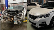 Peugeot 5008 bị tai nạn nát đầu được thợ Việt 