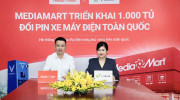 V-Green và MediaMart hợp tác triển khai 1.000 tủ đổi pin xe máy điện trong tháng 5/2026