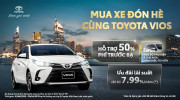 Toyota Vios chào hè với chương trình khuyến mãi lên đến 37 triệu đồng trong tháng 4/2023