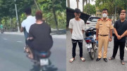 Qua tin báo Facebook, xử phạt một thanh niên bốc đầu xe máy