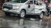Đồng Nai: Va chạm với Toyota Innova, xe tải lật chắn ngang giữa đường