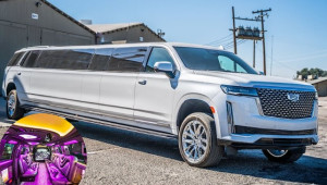 Khám phá bản độ limousine của Cadillac Escalade: Dài 10 mét, bên trong như một phòng hát karaoke