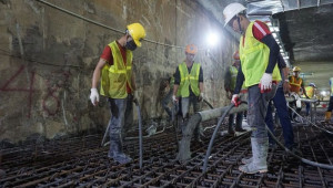 Ga ngầm đầu tiên đường sắt Nhổn- Ga Hà Nội được hợp long