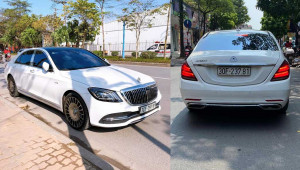 Hà Nội: Mercedes-Benz S-Class độ Maybach dùng băng dính che biển số để “né” phạt nguội