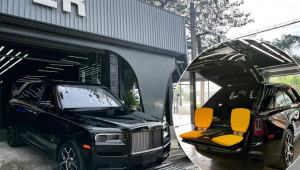 Cận cảnh chiếc Rolls-Royce Cullinan Black Badge mới về nước: Có cả bộ ghế để ngồi