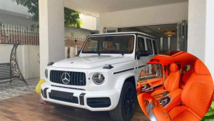 Đại gia Cần Thơ tặng vợ chiếc Mercedes-AMG G63 độ nội thất Hermes đúng dịp Noel