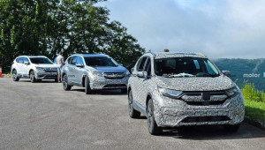 Honda CR-V bản facelift đang chạy thử nghiệm tại Mỹ