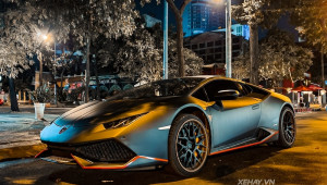 Lamborghini Huracan màu cam hiếm hoi tại Việt Nam tăng vẻ nam tính với bộ cánh mới