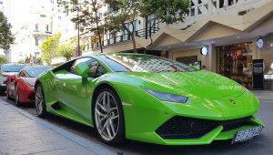 Chạm mặt Lamborghini Huracan xanh nõn chuối của anh em nhà Phan Thành - Phan Hoàng
