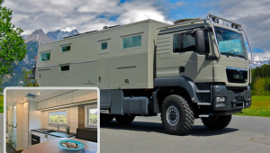 Globecruiser Family 7500 – Nhà di động giá triệu đô với thiết kế như xe quân sự