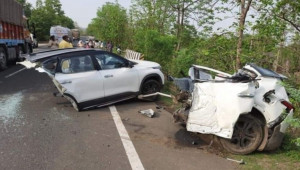 Xôn xao hình ảnh Kia Seltos gãy đôi sau tai nạn khiến 3 người tử vong