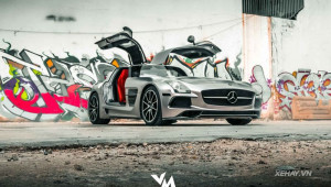 Sài Gòn: Hàng hiếm Mercedes-AMG SLS độ bodykit Black Series đổi 