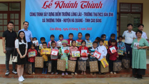 Quỹ Toyota Việt Nam hỗ trợ xây dựng điểm trường cho trẻ em vùng cao tỉnh Cao Bằng