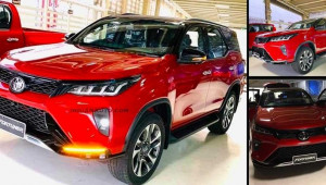 Cận cảnh Toyota Fortuner 2021 long lanh ngoài đời thực