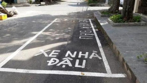 Kẻ vạch dưới lòng đường trước nhà làm chỗ đỗ xe riêng có phạm luật?