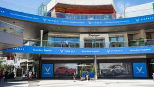 Cận cảnh showroom “hoành tráng” của VinFast trên đất Mỹ