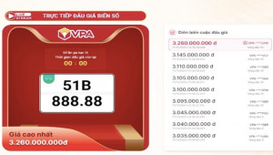 Biển ngũ quý 51B-888.88 được chốt giá giá rẻ khó tin: Chỉ 3,26 tỷ đồng