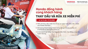Honda hỗ trợ kiểm tra và miễn phí thay dầu cho xe hư hại do mưa lũ miền Bắc