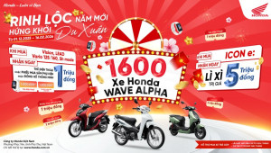 Honda triển khai chương trình khuyến mại tặng 1.600 xe Wave Alpha cho khách hàng