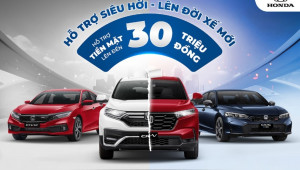 Honda triển khai chương trình đổi xe chính hãng “Hỗ trợ siêu hời - Lên đời xế mới”