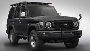 Toyota chuẩn bị trình làng Land Cruiser 70 offroad màu đen mờ cực 