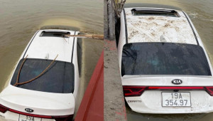 Vụ việc xe Kia Cerato trôi trên sông: Nghi vấn chủ xe tạo hiện trường giả để trốn nợ